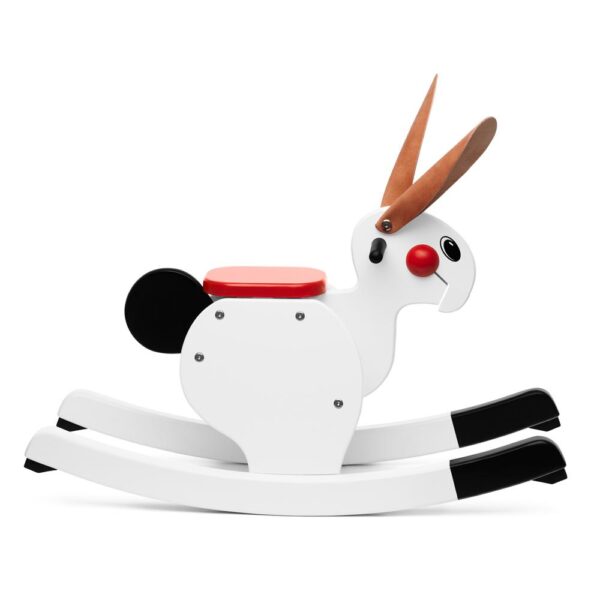 Lapin à bascule blanc Playsam