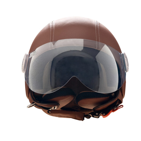 Casque en cuir havane "7" Andrea Cardone – Image 2