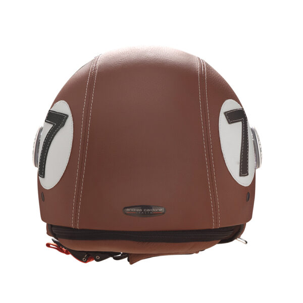 Casque en cuir havane "7" Andrea Cardone – Image 3