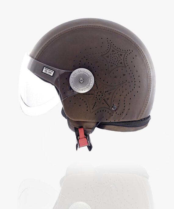 Casque en cuir "Etoile brune" Andrea Cardone