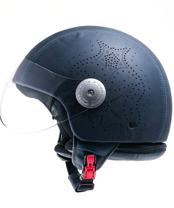 Casque en cuir "Etoile bleue" Andrea Cardone