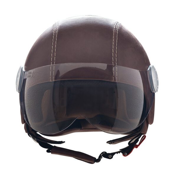 Casque en cuir "Brown Vintage" Andrea Cardone – Image 2