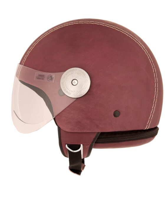 Casque en cuir "Bordeaux Vintage" Andrea Cardone